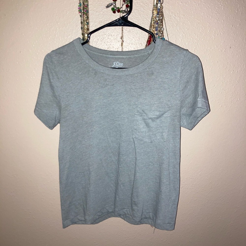 J. Crew Essential Fitted Pocket T-Shirt, Heather Graphite, Small